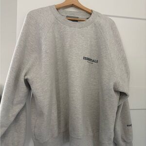 Fear of God Essentials Light Gray Crewneck Sweater